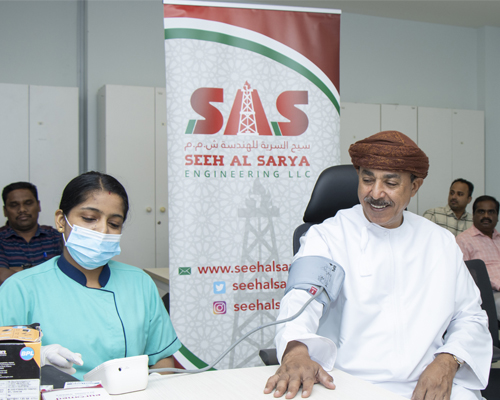 Health & Welfare Program for the employees  of Seeh Al Sarya Engineering (SAS) in coordination with Aster Royal Hospital